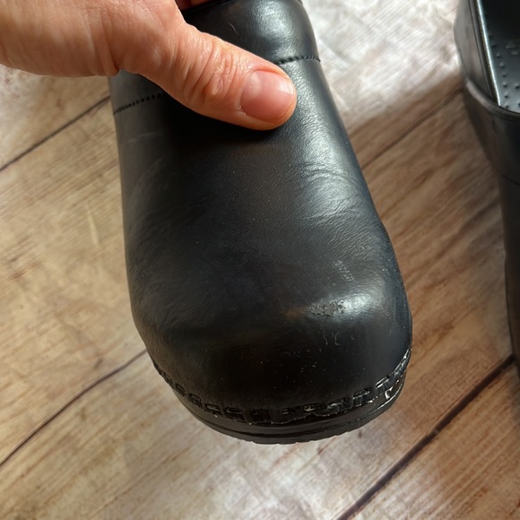 Dansko | women’s clog shoe size 37 6.5 - 7 black leather - Picture 5 of 17